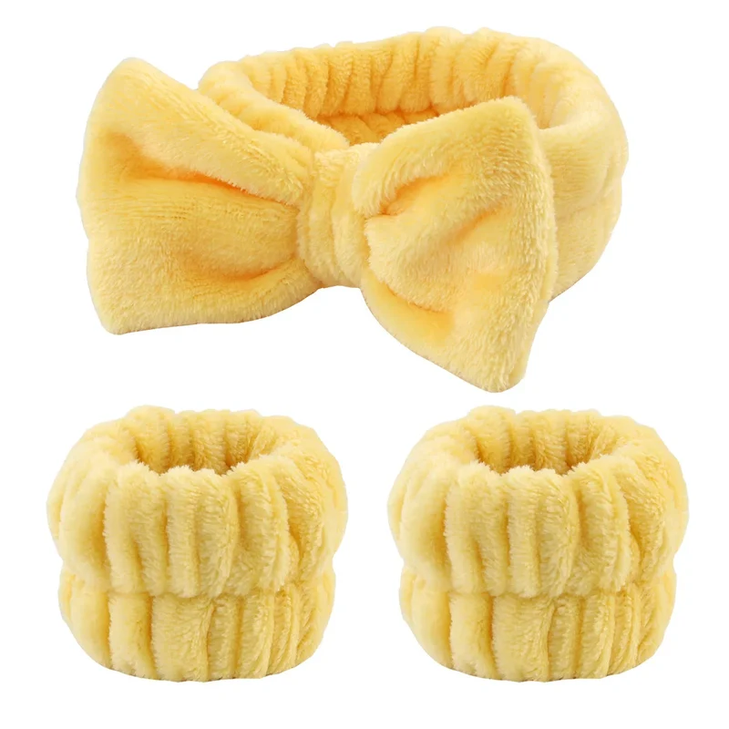 Kit soin visage – Bandeau nœud papillon & bracelets absorbants