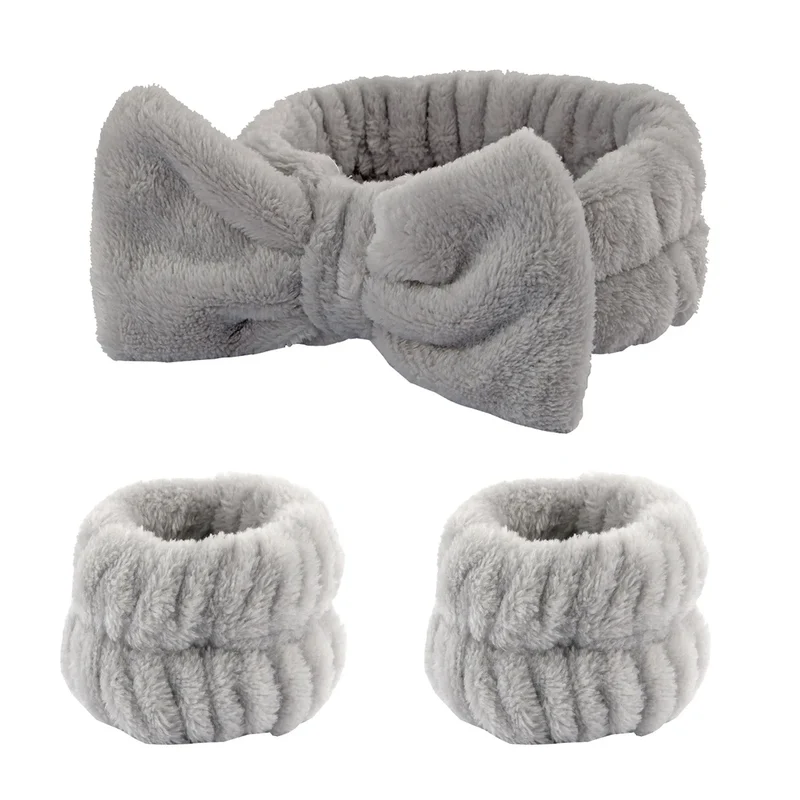 Kit soin visage – Bandeau nœud papillon & bracelets absorbants