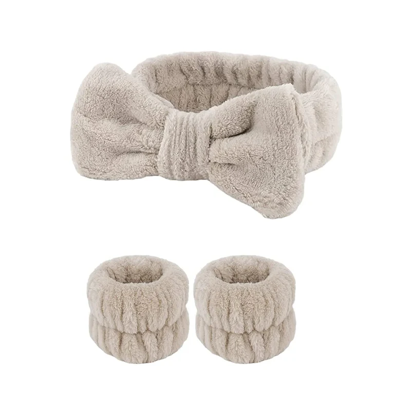 Kit soin visage – Bandeau nœud papillon & bracelets absorbants