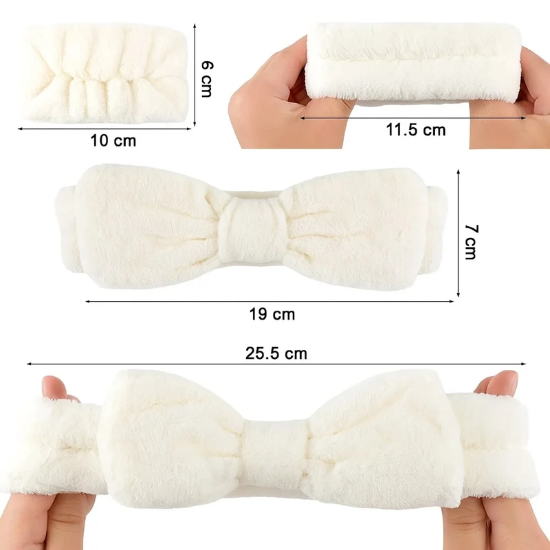 Kit soin visage – Bandeau nœud papillon & bracelets absorbants