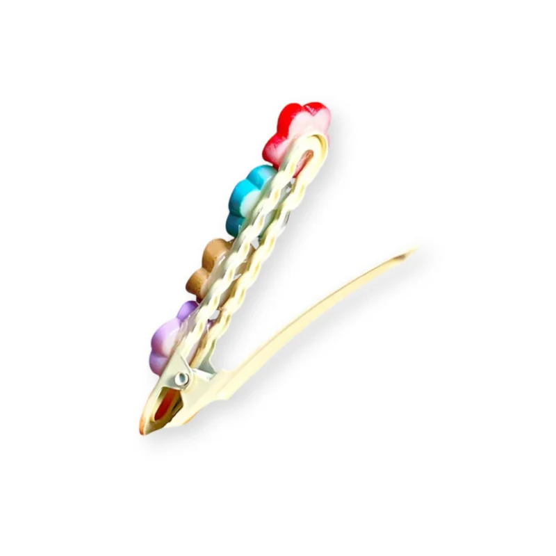 Barrettes cheveux 4 pièces - Mini Fleurs Colorées