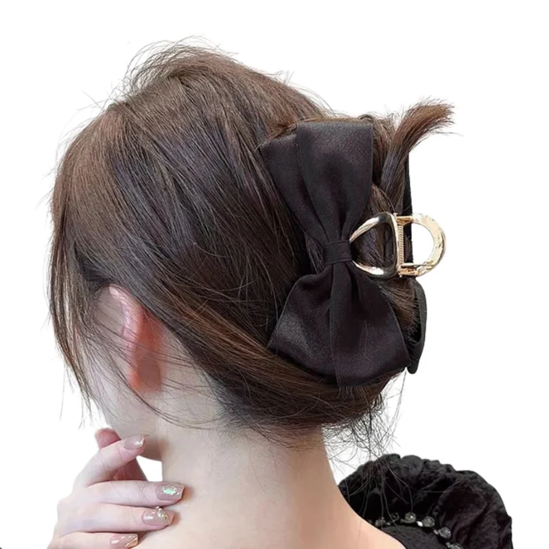 Barrette cheveux - Grand noeud papillon en soie