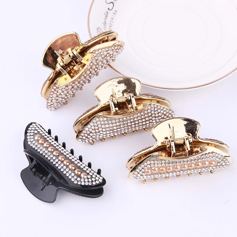 Pince à cheveux crabe – Perlé Strass