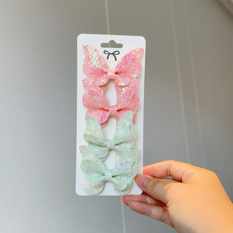 Barrette Bébé - Noeud Papillon Brillant