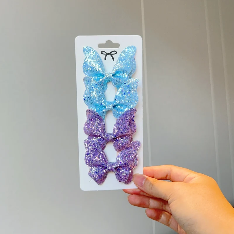Barrette Bébé - Noeud Papillon Brillant