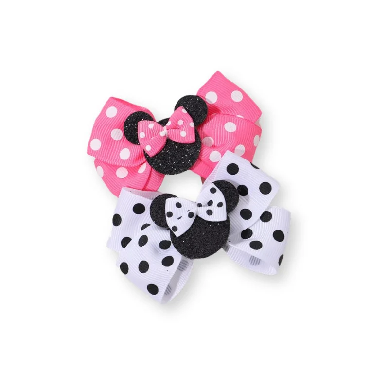 Barrette bébé - Noeuds à pois