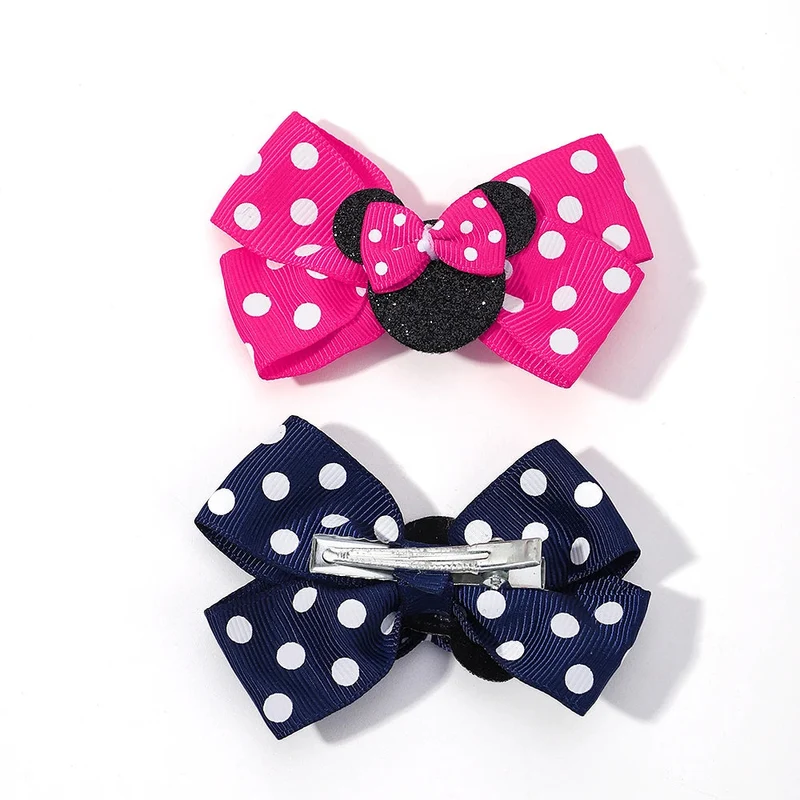 Barrette bébé - Noeuds à pois