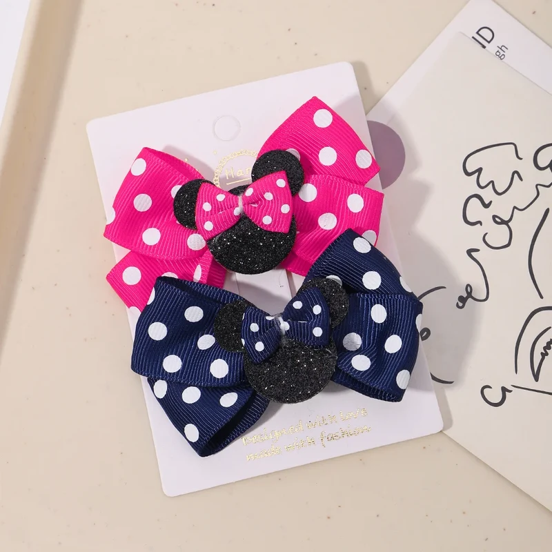 Barrette bébé - Noeuds à pois