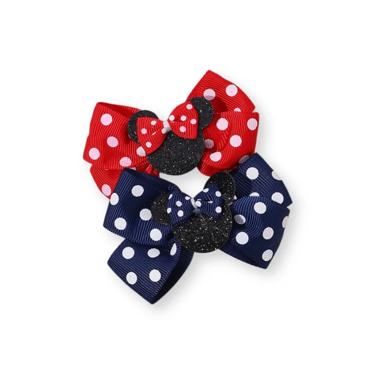 Barrette bébé - Noeuds à pois