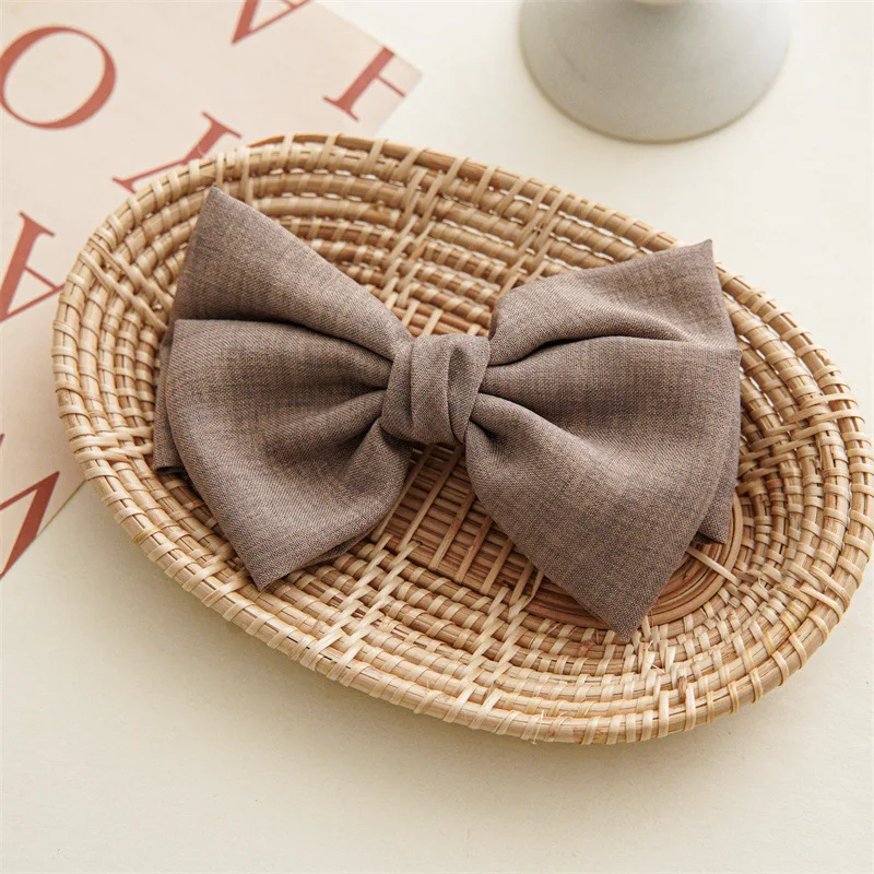 Barrette cheveux - Grand noeud papillon en lin