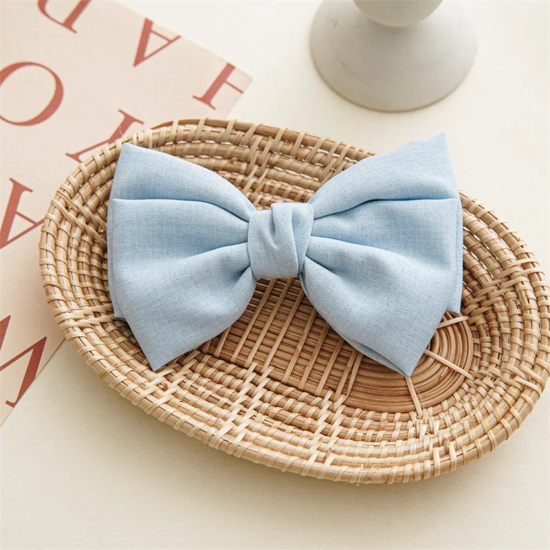 Barrette cheveux - Grand noeud papillon en lin