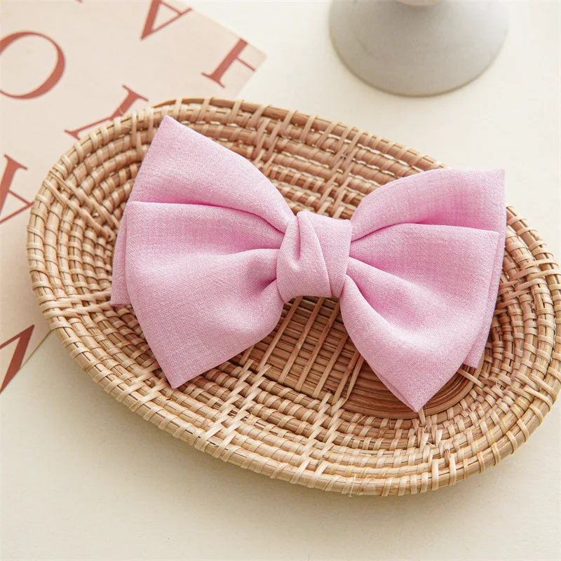 Barrette cheveux - Grand noeud papillon en lin