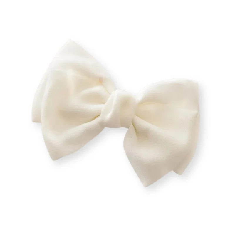 Barrette cheveux - Grand noeud papillon en lin