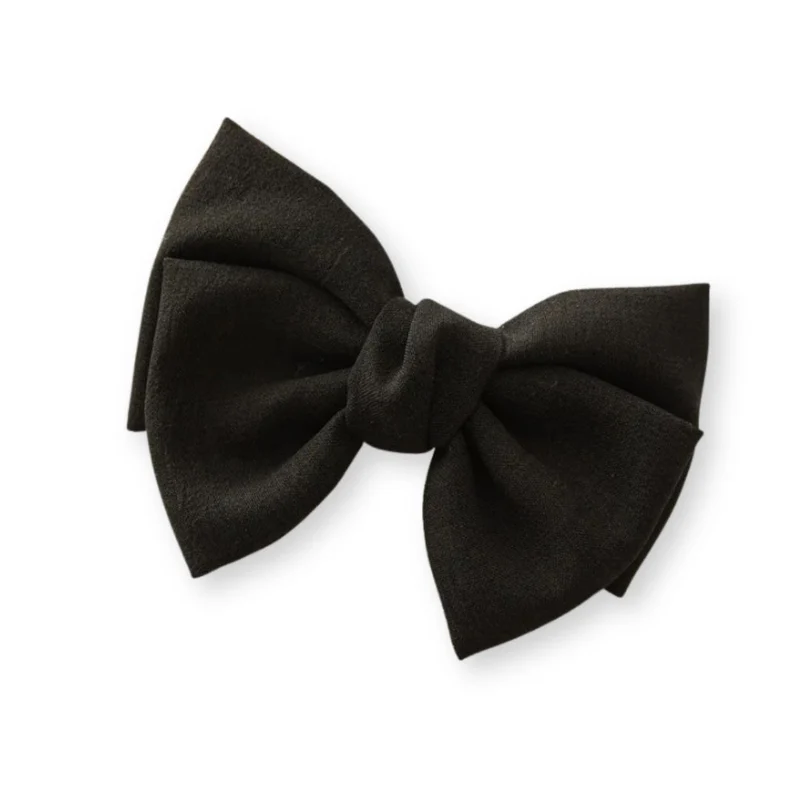 Barrette cheveux - Grand noeud papillon en lin