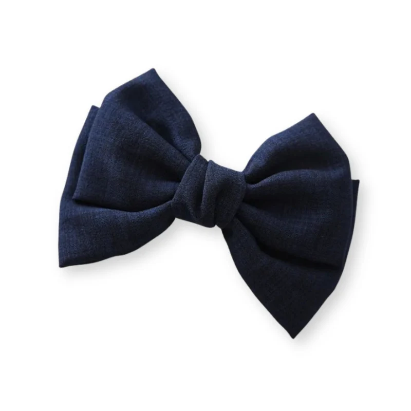Barrette cheveux - Grand noeud papillon en lin