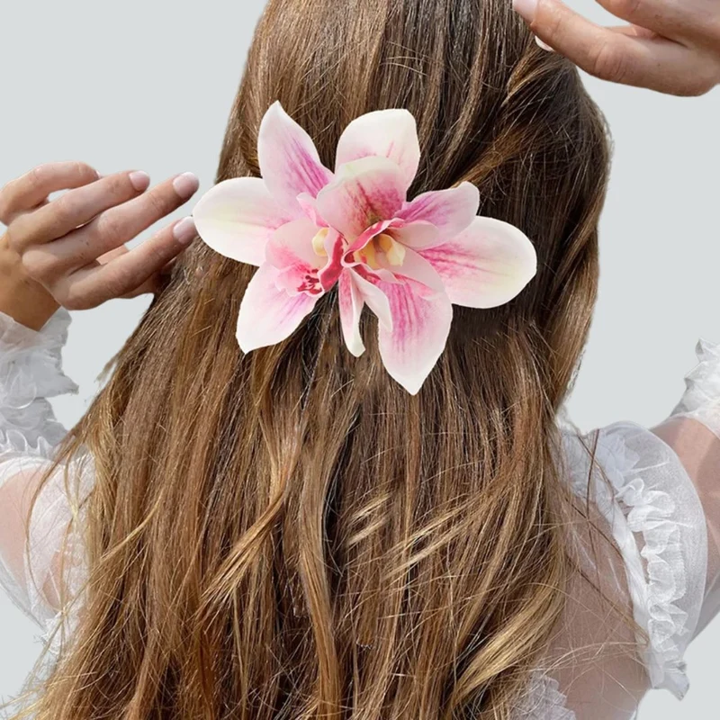 Pince à cheveux - Fleurs d'Orchidés
