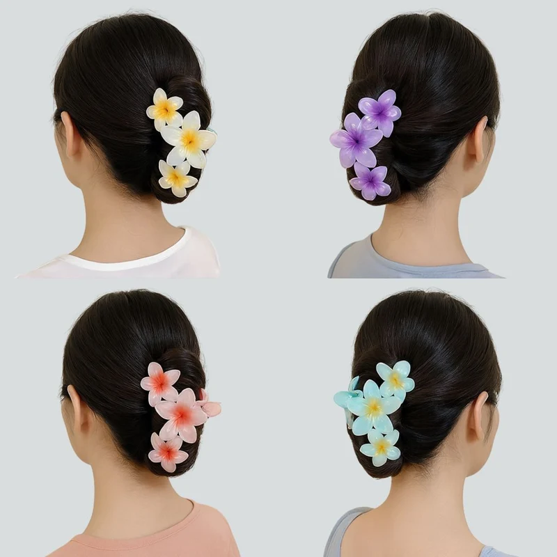 Pince à cheveux – Fleurs de Frangipanier