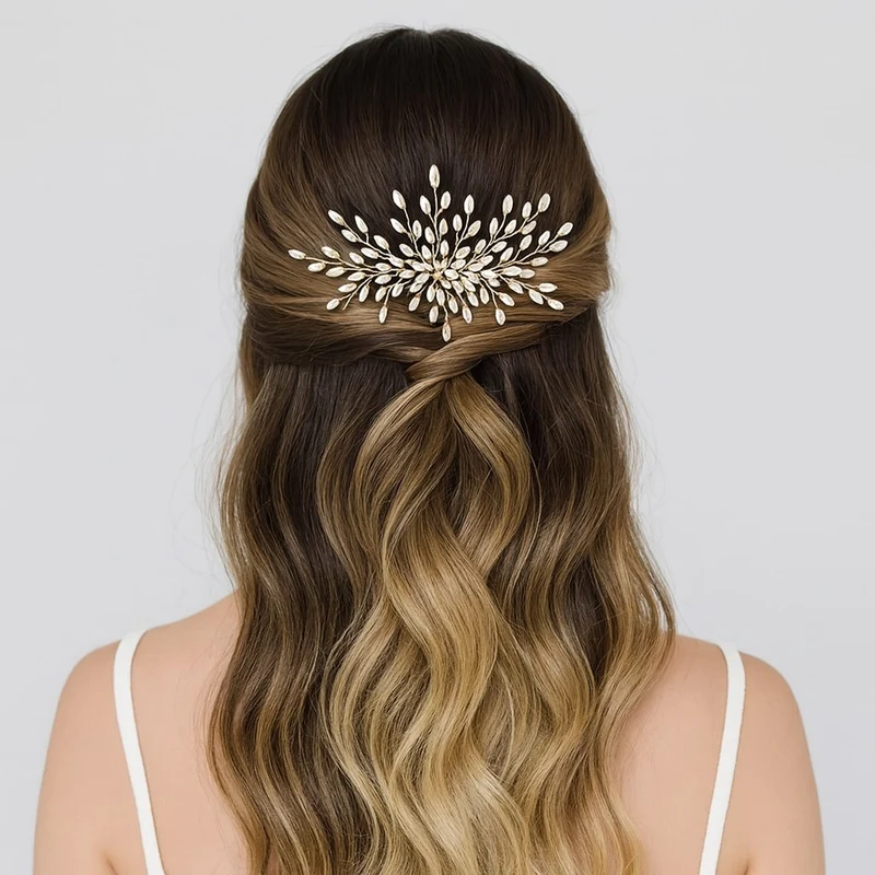 Peigne à cheveux mariage – Élégance Luxueuse