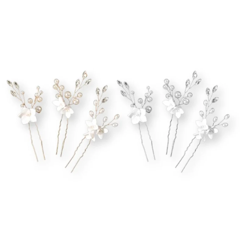 Épingle à cheveux 3 pièces - Jardin Nacré
