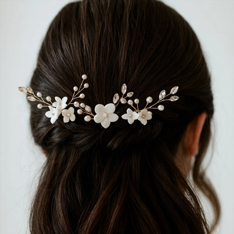 Épingle à cheveux 3 pièces - Jardin Nacré