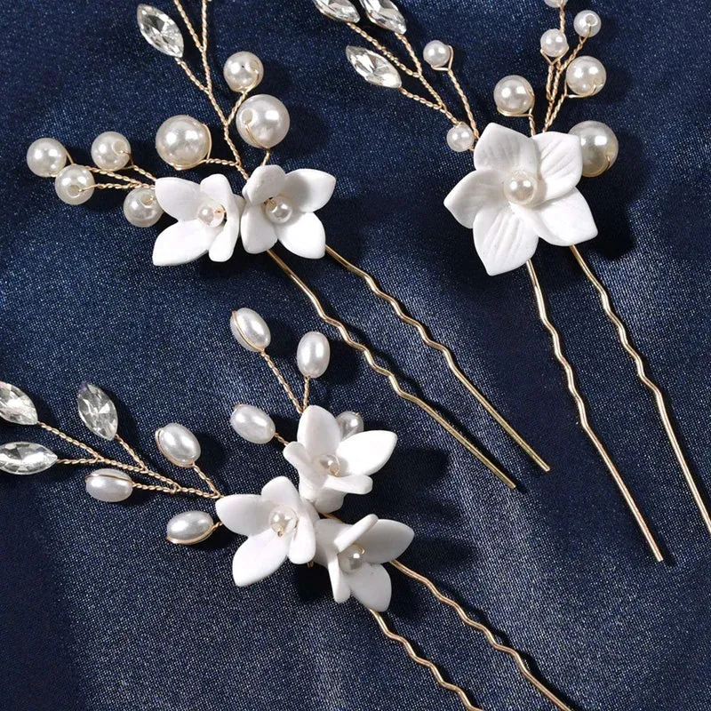 Épingle à cheveux 3 pièces - Jardin Nacré