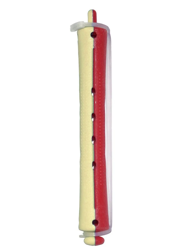 Bigoudis permanente cheveux ECOLE JACQUES SEBAN jaune/rouge long X12