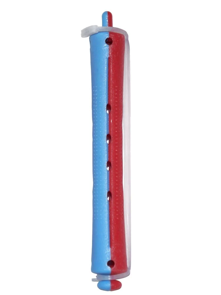 Bigoudis permanente cheveux ECOLE JACQUES SEBAN rouge/bleu long X12