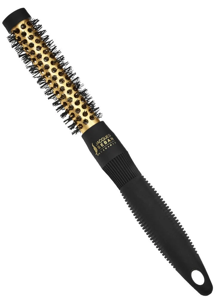 Brosse ronde céramique dorée JACQUES SEBAN 16 mm
