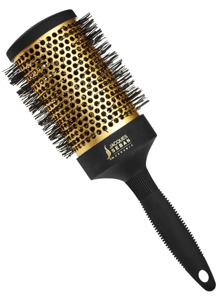 Brosse ronde céramique dorée JACQUES SEBAN 65 mm