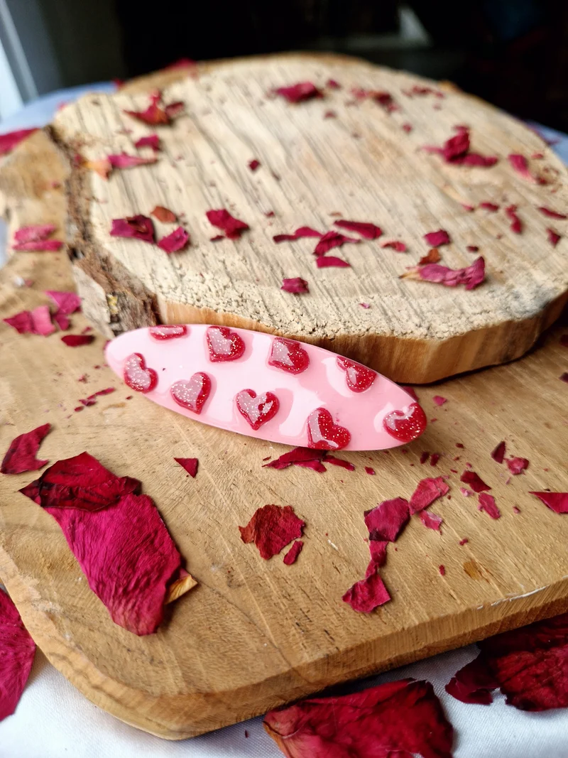 Barrette "Cœurs ❤️🩷"