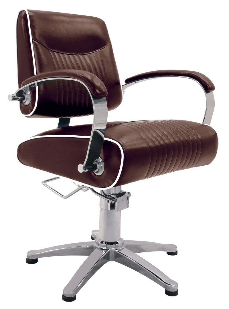 Fauteuil de coiffure MEMPHIS JACQUES SEBAN marron vieilli