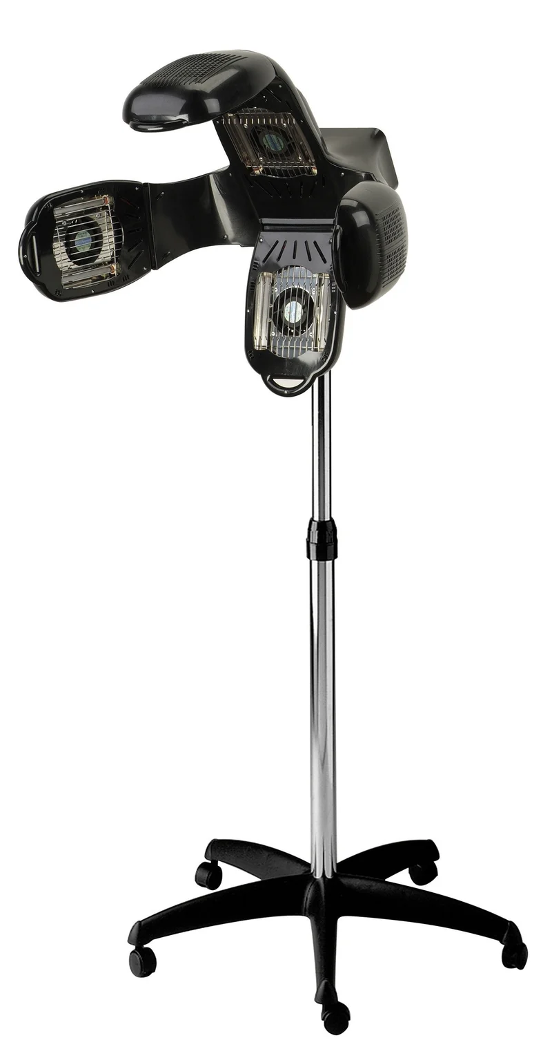 Casque sèche cheveux infrarouge HARMONY sur pied noir