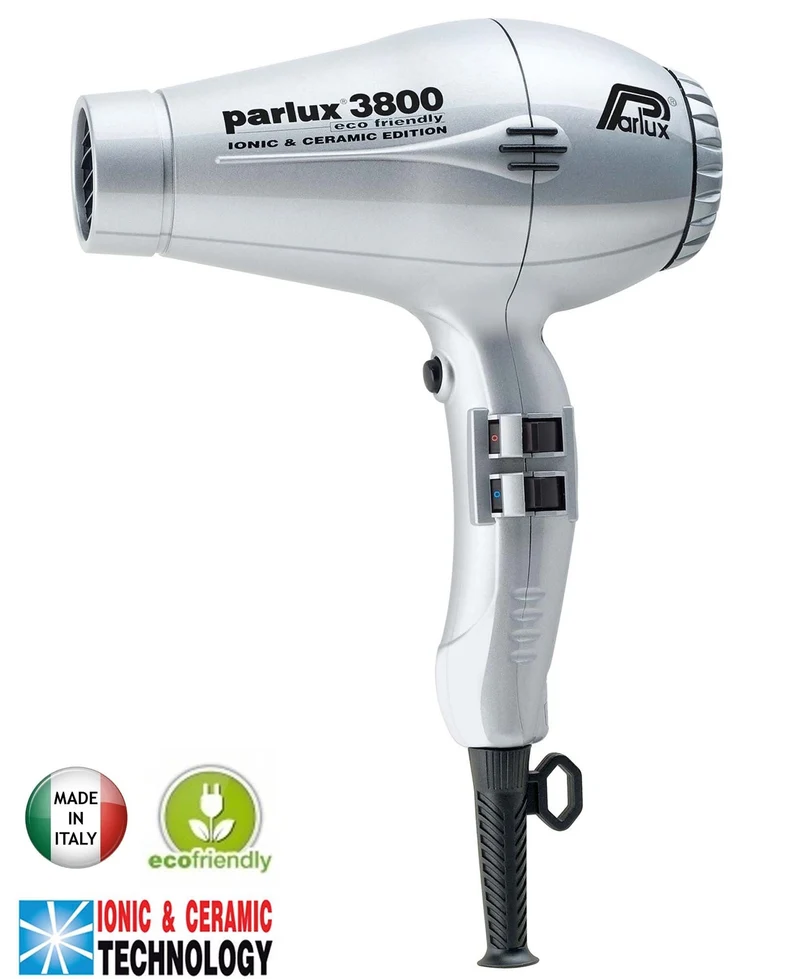 Sèche-cheveux professionnel 3800 Ionic PARLUX argent