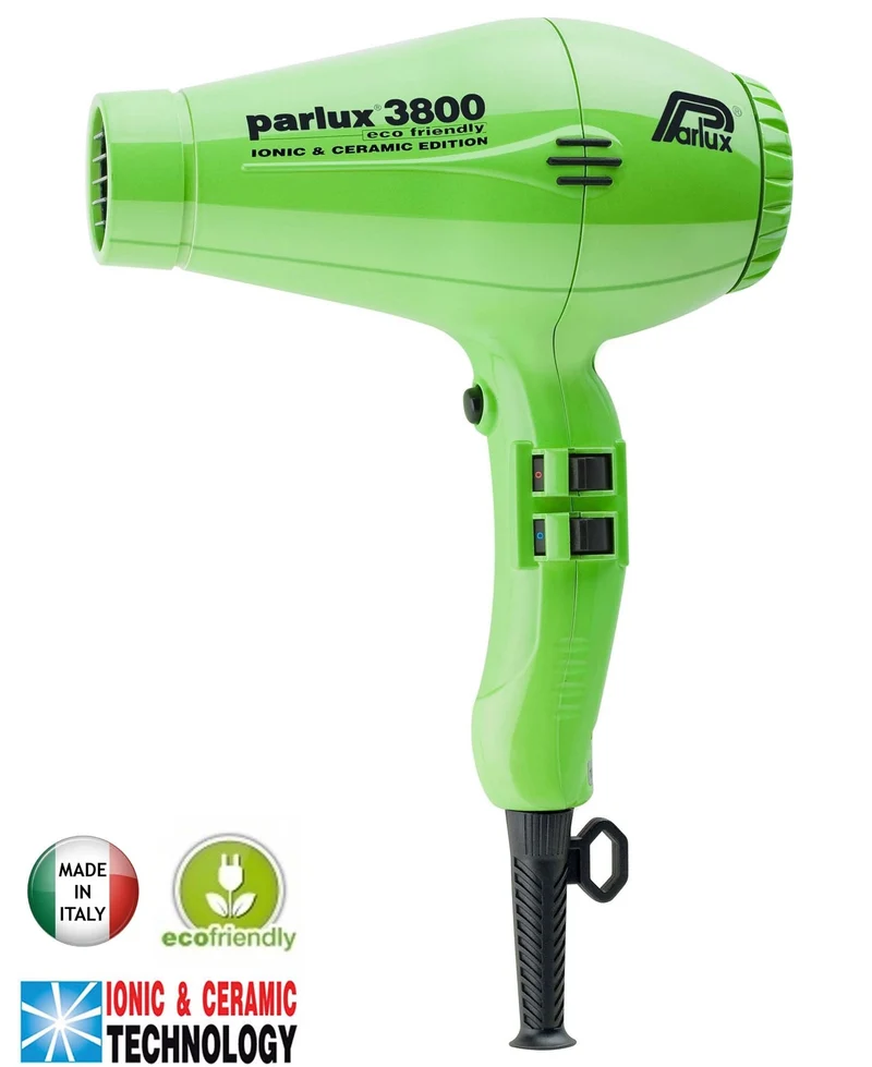 Sèche-cheveux professionnel 3800 Ionic PARLUX vert