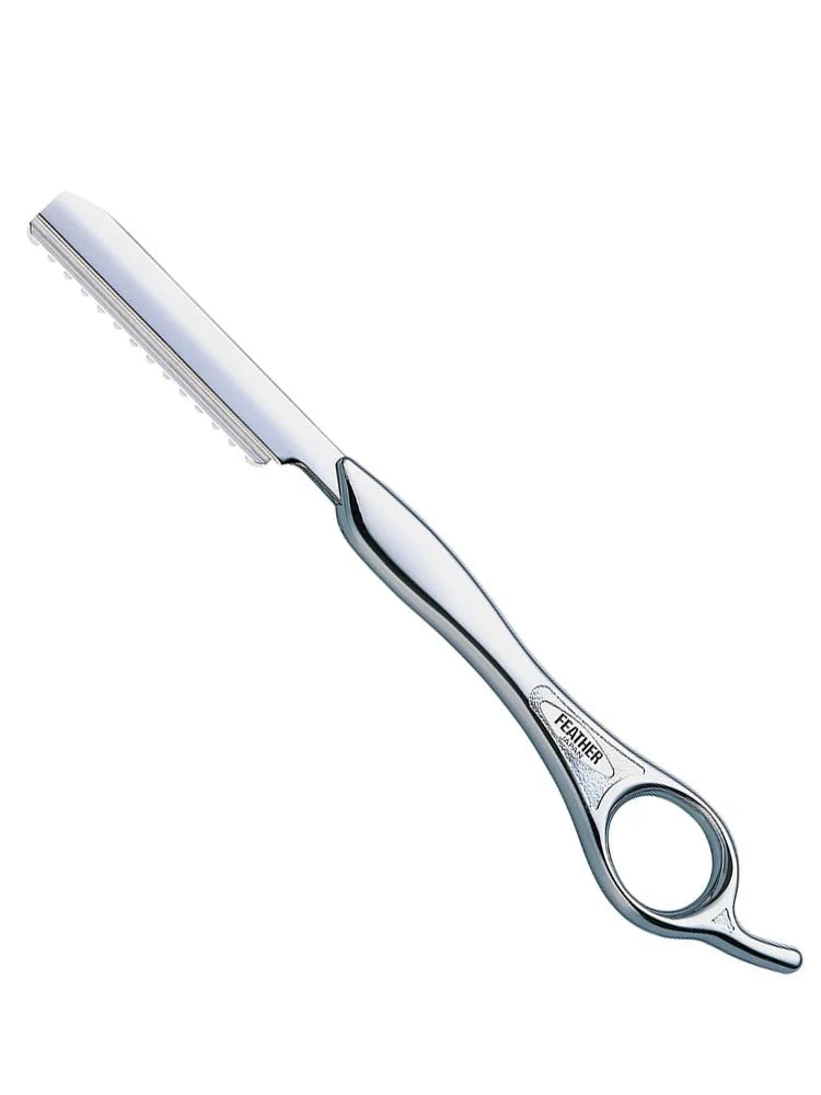 Rasoir de coiffeur Styling Color grand modèle FEATHER argent