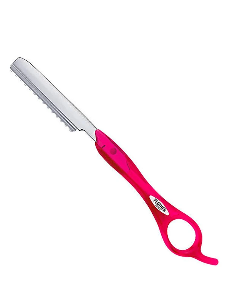 Rasoir de coiffeur Styling Color grand modèle FEATHER rose fuschia