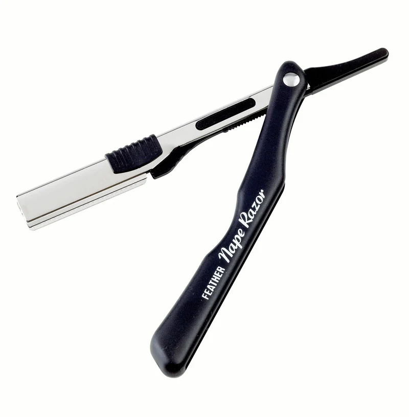 Rasoir de coiffeur NAPE FEATHER noir