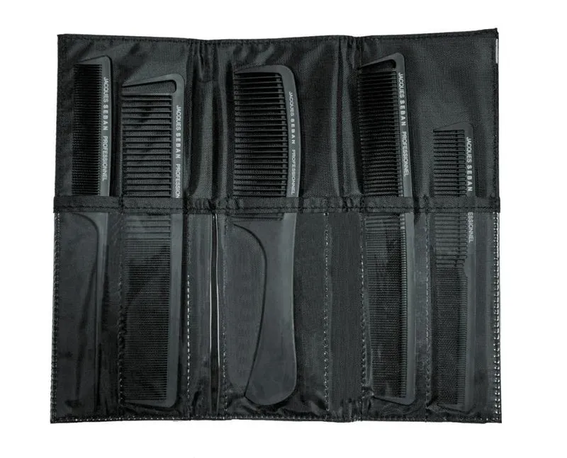 Trousse 5 peignes de coiffure carbone JACQUES SEBAN