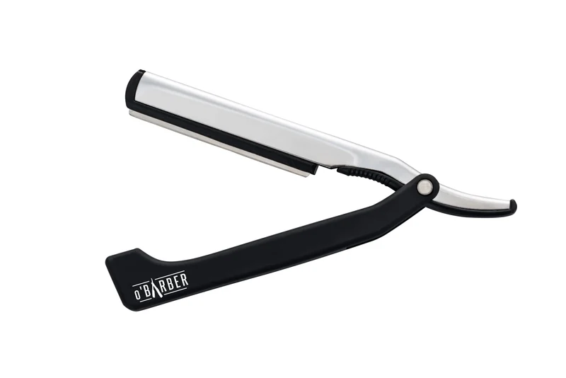 Rasoir à lame manche noir + 10 lames O'BARBER