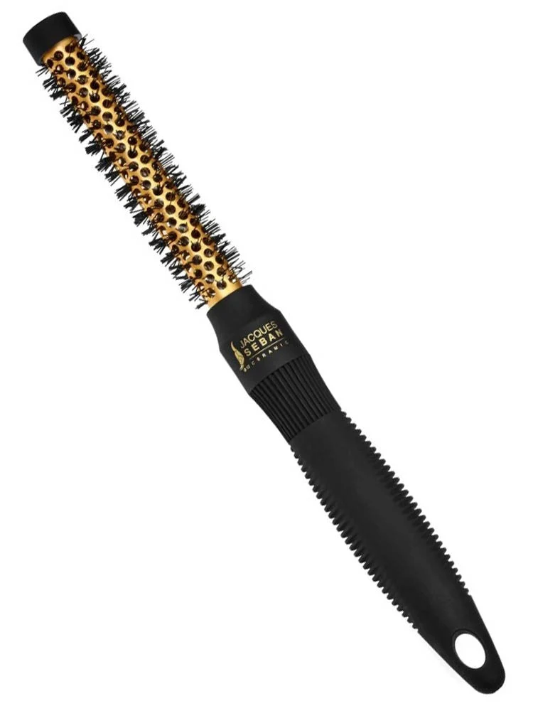 Brosse ronde céramique dorée JACQUES SEBAN 12 mm