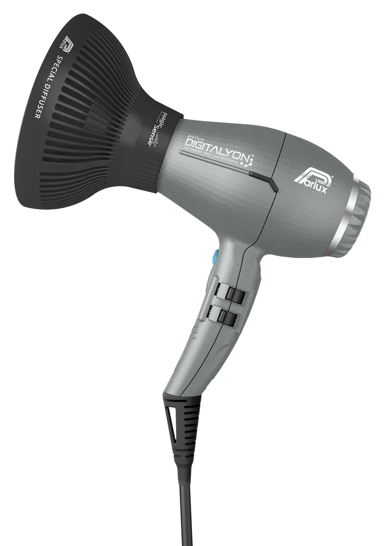 Sèche-cheveux Digitalyon PARLUX gris irisé avec diffuseur MAGIC SENSE