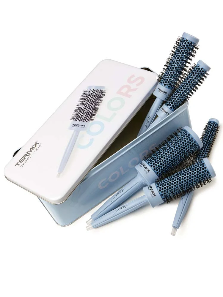 Brosse à cheveux Ceramic bleu TERMIX par lot de 5