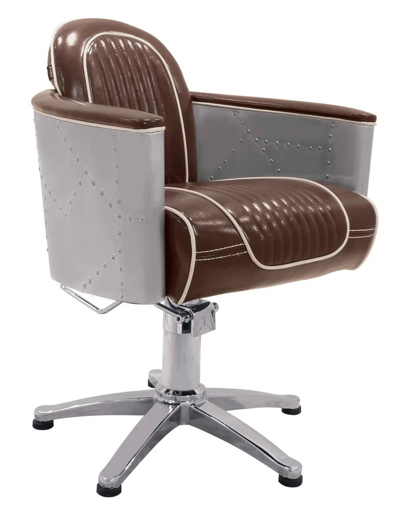 Fauteuil de coiffure FALCON JACQUES SEBAN marron vieilli