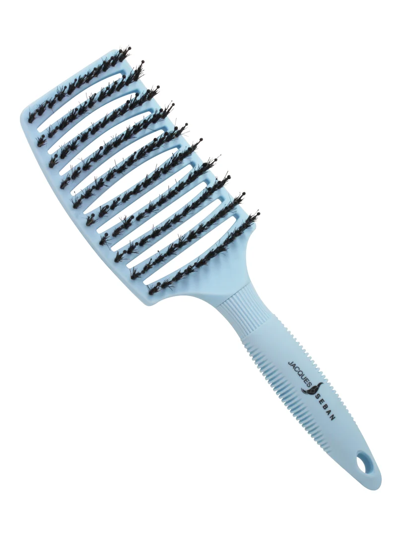 Brosse courbe poils sanglier JACQUES SEBAN bleu