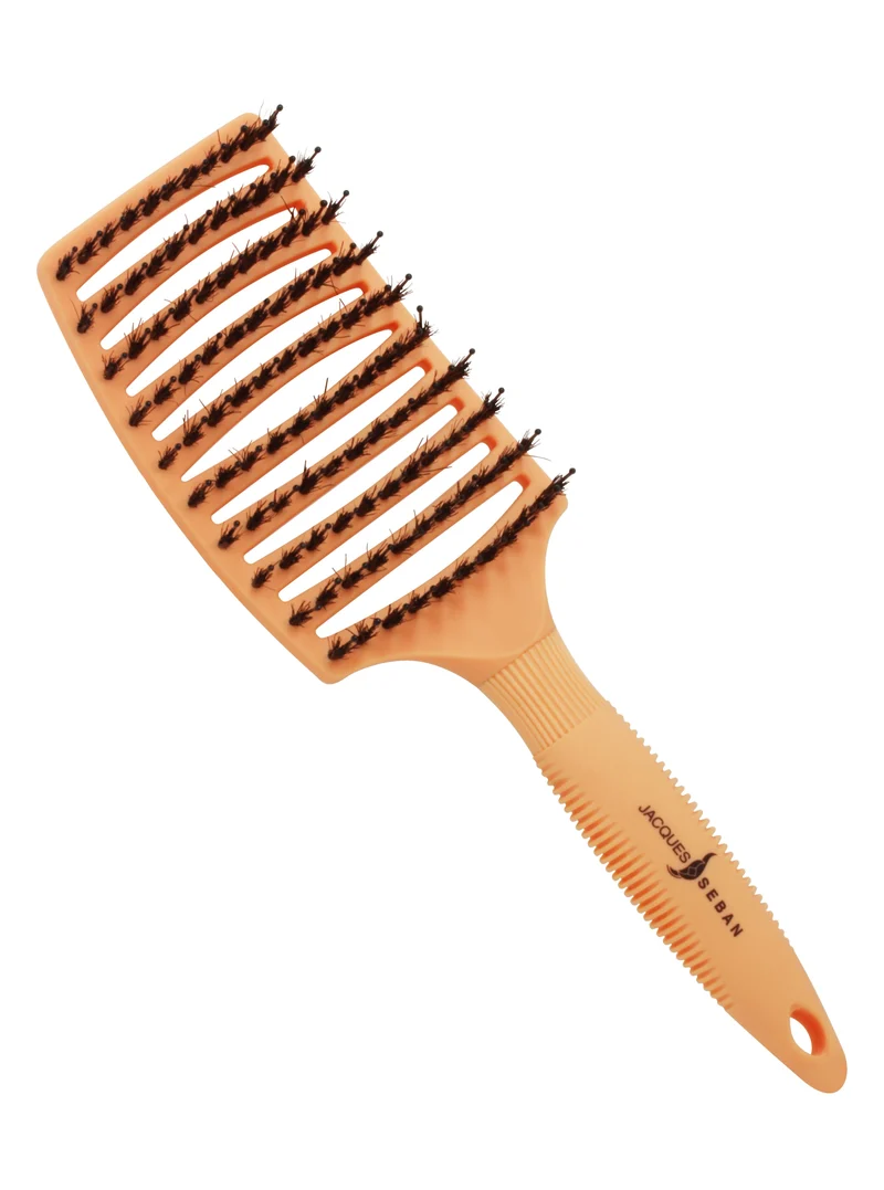 Brosse courbe poils sanglier JACQUES SEBAN orangé