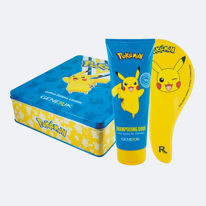 Boîte + Shampooing + Brosse Pikachu