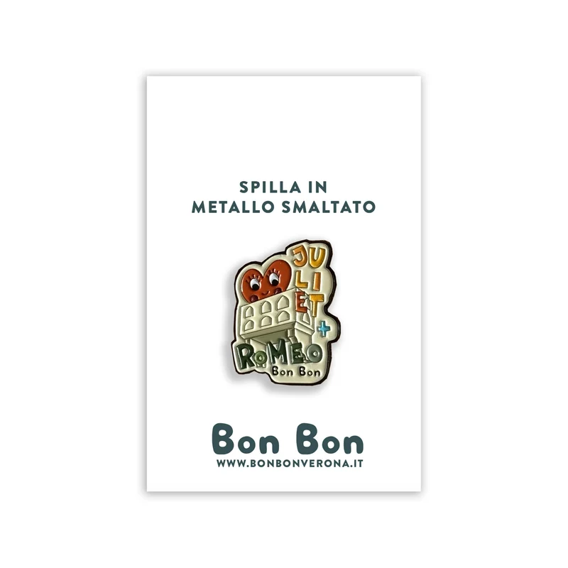 Spilla in metallo smaltato Balcone