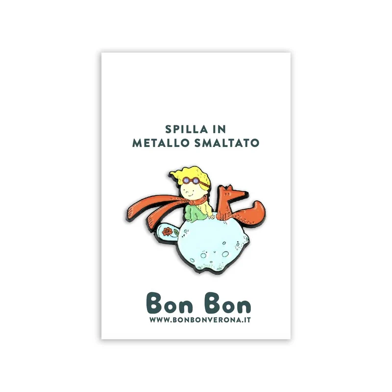 Spilla in metallo smaltato Piccolo Principe
