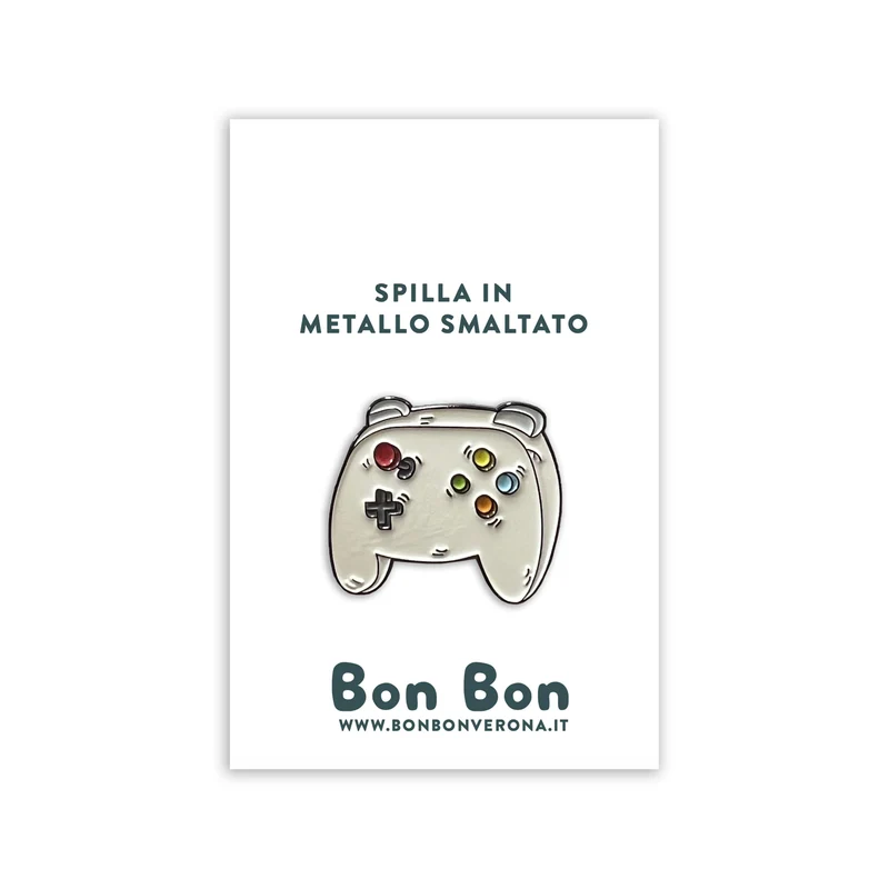 Bon Bon - Spilla in metallo smaltato Joystick