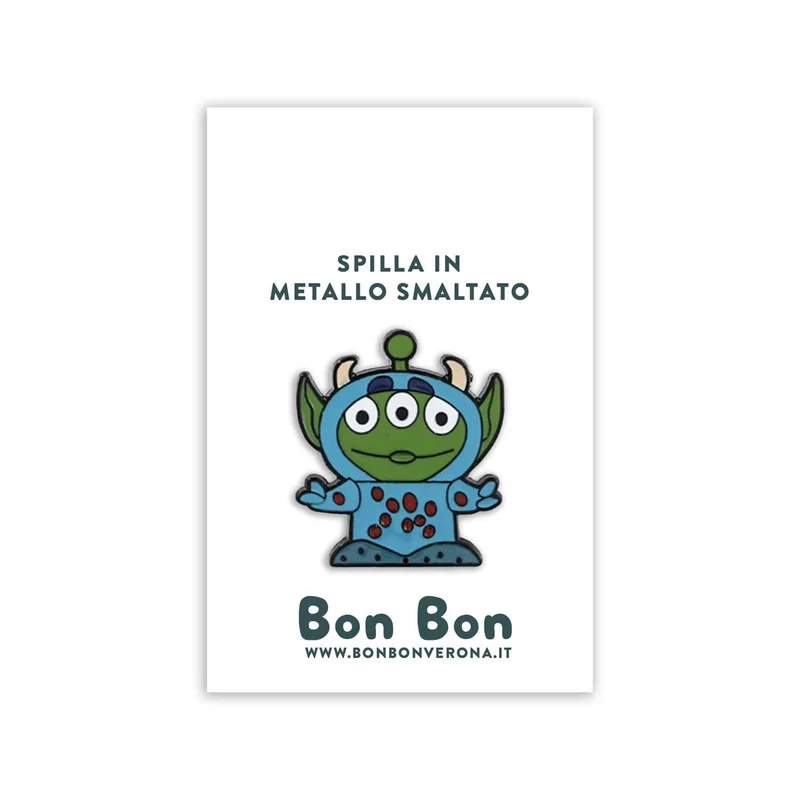 Spilla in metallo smaltato Squeeze blu